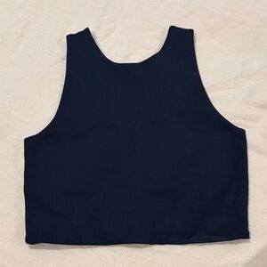 Girlfriend Collective Cropped Midnight Blue Tank Top